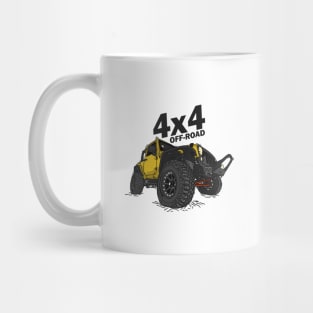 4x4 Off Road Jeep Yellow Mug